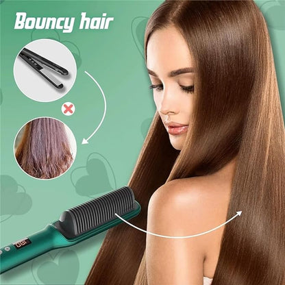 Hair Straightener Comb | Quick Heat Anti-Frizz Styling Tool UAE