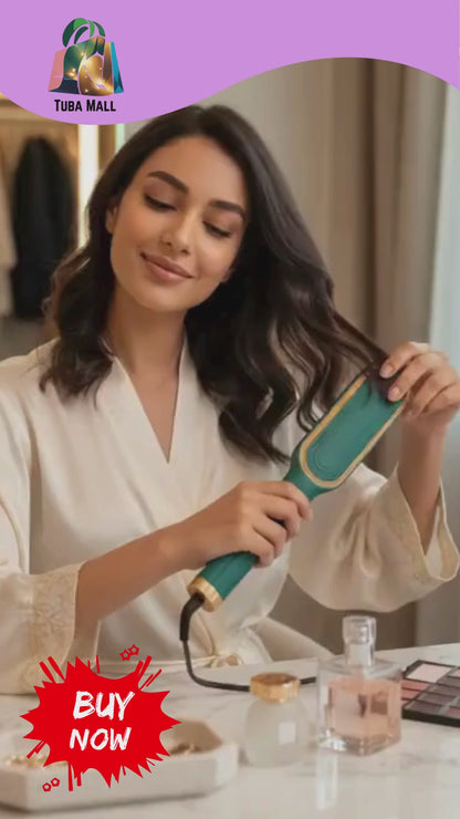 Hair Straightener Comb | Quick Heat Anti-Frizz Styling Tool UAE